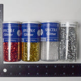 Silver, Gold, White + Red Spectra Glitter - 4 Jars