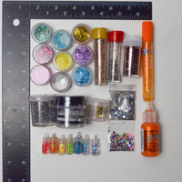 Assorted Glitter + Distress Crackle Paste Bundle