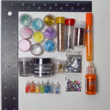 Assorted Glitter + Distress Crackle Paste Bundle