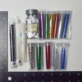 Rainbow Glitter + Seed Bead Bundle - 15 Tubes