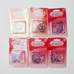 Jewelry Essentials Pink/Purple 3mm Round Acrylic Jewels Bundle - 6 Packs