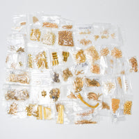 Gold Metal Beads + Findings Bundle