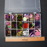 Large Sequins + Character Cutouts in Clear Compartment Case