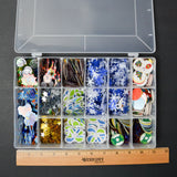 Large Sequins in Clear Compartment Case