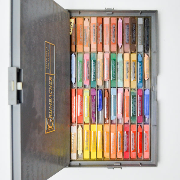 Grumbacher Vintage Soft Pastels for Artists - Set of 48 in Plastic Case