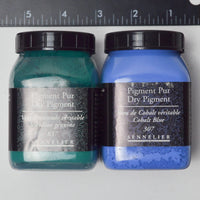 Cobalt Blue + Viridian Genuine Sennelier Dry Pigment - 2 Jars