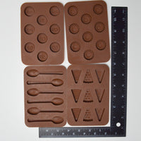 Silicone Food + Number Themed Molds - Set of 4