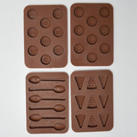 Silicone Food + Number Themed Molds - Set of 4