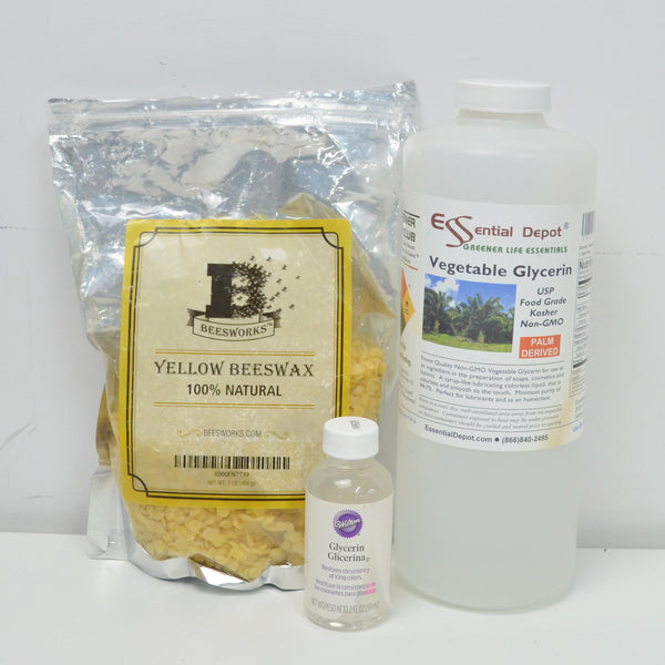 Yellow Beeswax, Vegetable Glycerin + Glycerin Bundle