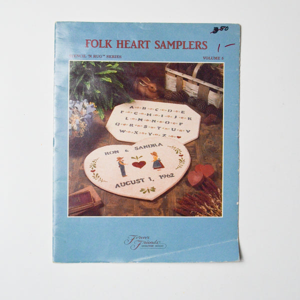 Forever Friends Folk Heart Samplers Stencil 'N Rug Series Vol. 5 Default Title