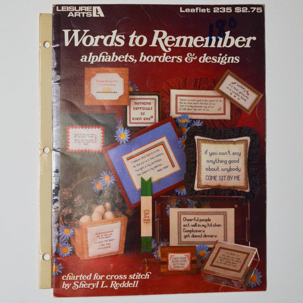 Words to Remember Leisure Arts Leaflet 235 Cross Stitch Pattern Booklet Default Title