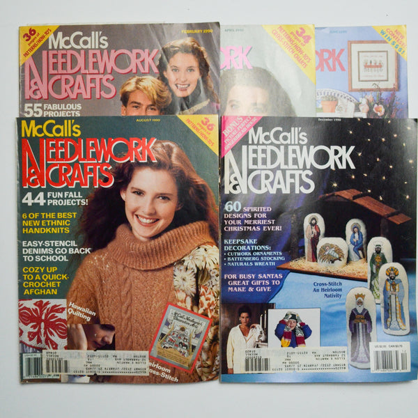 McCall's Needlework & Crafts Magazine, 1990 - 5 Issues