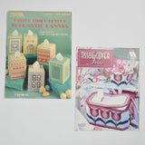 Tissue Cover Plastic Canvas Needlepoint Booklets - Set of 2