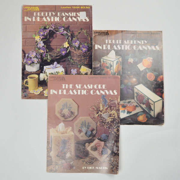 Leisure Arts Plastic Canvas Pattern Booklets - Set of 3