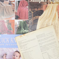 Afghan Knitting Pattern Booklets - Set of 4