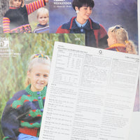 Kids Graphic Sweaters Knitting Patterns - Set of 4