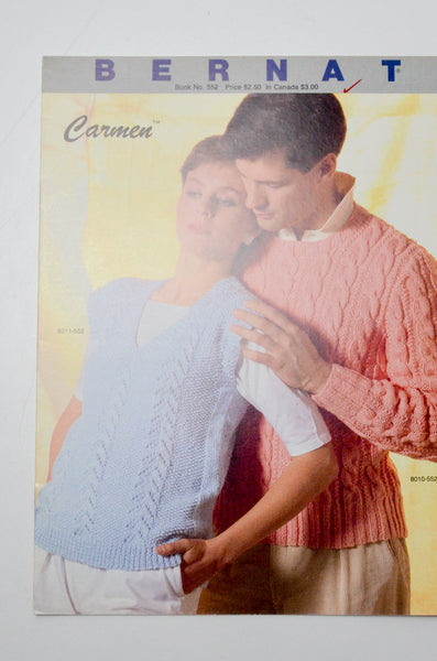 Bernat Carmen Book No. 552 Knitting Pattern Booklet