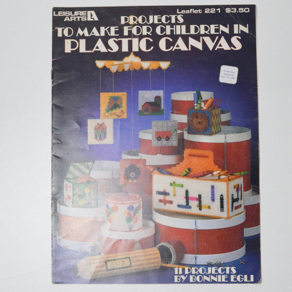 Projects to Make For Children in Plastic Canvas Leisure Arts Leaflet #221