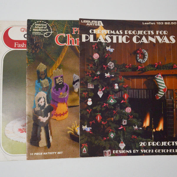 Christmas Plastic Canvas Booklets - Set of 3