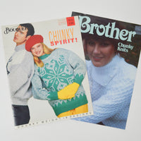 Chunky Knits Knitting Magazines - Set of 2