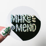 Make & Mend Glitter Sticker