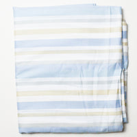 Blue, Beige + White Striped Lightweight Woven Fabric - 44" x 132" Default Title