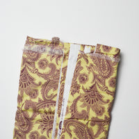 Yellow + Burgundy Paisley Lightweight Woven Fabric - 42" x 144"