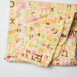 Pastel Alphabet Flannel Fabric - 44" x 74"