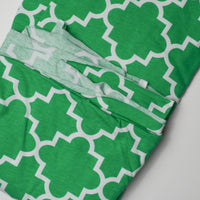 Green + White Soft Knit Fabric - 60" x 100"