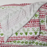 Reindeer Fair Isle Print Soft Knit Fabric - 60" x 176"