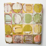 Green + Yellow Dotted Thick Upholstery Fabric - 52" x 108"