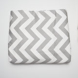 Gray + White Chevron Woven Canvas Fabric - 56" x 144"