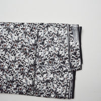 Black, White + Brown Abstract Print Woven Fabric - 50" x 112"