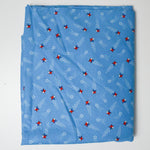 Red, White + Blue Shooting Star Print Quilting Weight Woven Fabric - 40" x 112"