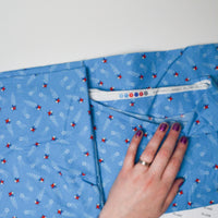 Red, White + Blue Shooting Star Print Quilting Weight Woven Fabric - 40" x 112"