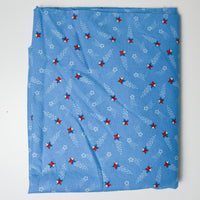 Red, White + Blue Shooting Star Print Quilting Weight Woven Fabric - 40" x 112"