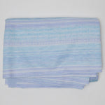 Blue + Purple Striped Rib Knit Fabric - 46" x 64"