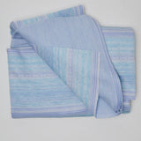 Blue + Purple Striped Rib Knit Fabric - 46" x 64"