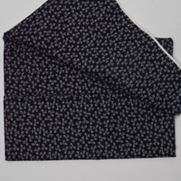 Black + Gray Bow Print Quilting Weight Woven Fabric - 44" x 79"