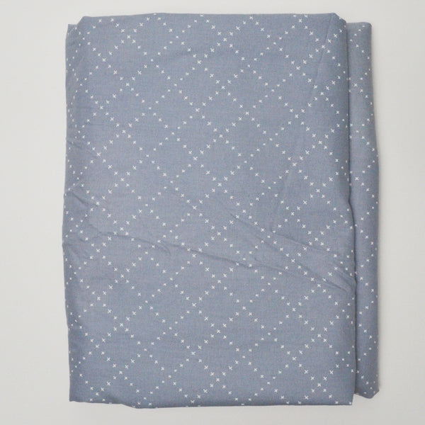 Gray + White Diamond Print Quilting Weight Fabric - 42" x 144"