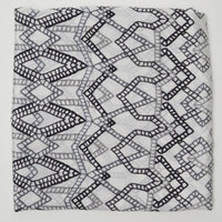 Black + White Patterned Semi-Sheer Woven Fabric - 56" x 112"