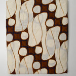 Brown, Black + White Resist Dyed Lightweight Woven Fabric - 41" x 96"