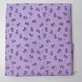 Purple Ballet Shoes Quilting Weight Fabric - 43" x 47"