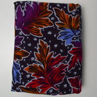 Colorful Leaf Print Drapey Rayon Woven Fabric - 42" x 208"