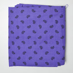 Purple + Black Paisley Print QWW Fabric - 40" x 82"