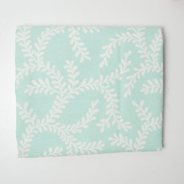 Mint Green Seaweed Canvas Drapery Fabric - 56" x 56"