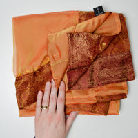 Orange + Yellow Shot Sheer Fabric with Border - 40" x 76"