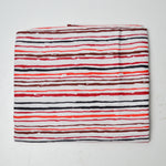 Red + Black Striped Quilting Weight Fabric - 37" x 44"