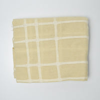 Yellow + Ivory Openweave Woolly Grid Fabric - 36" x 52"