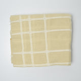 Yellow + Ivory Openweave Woolly Grid Fabric - 36" x 52"